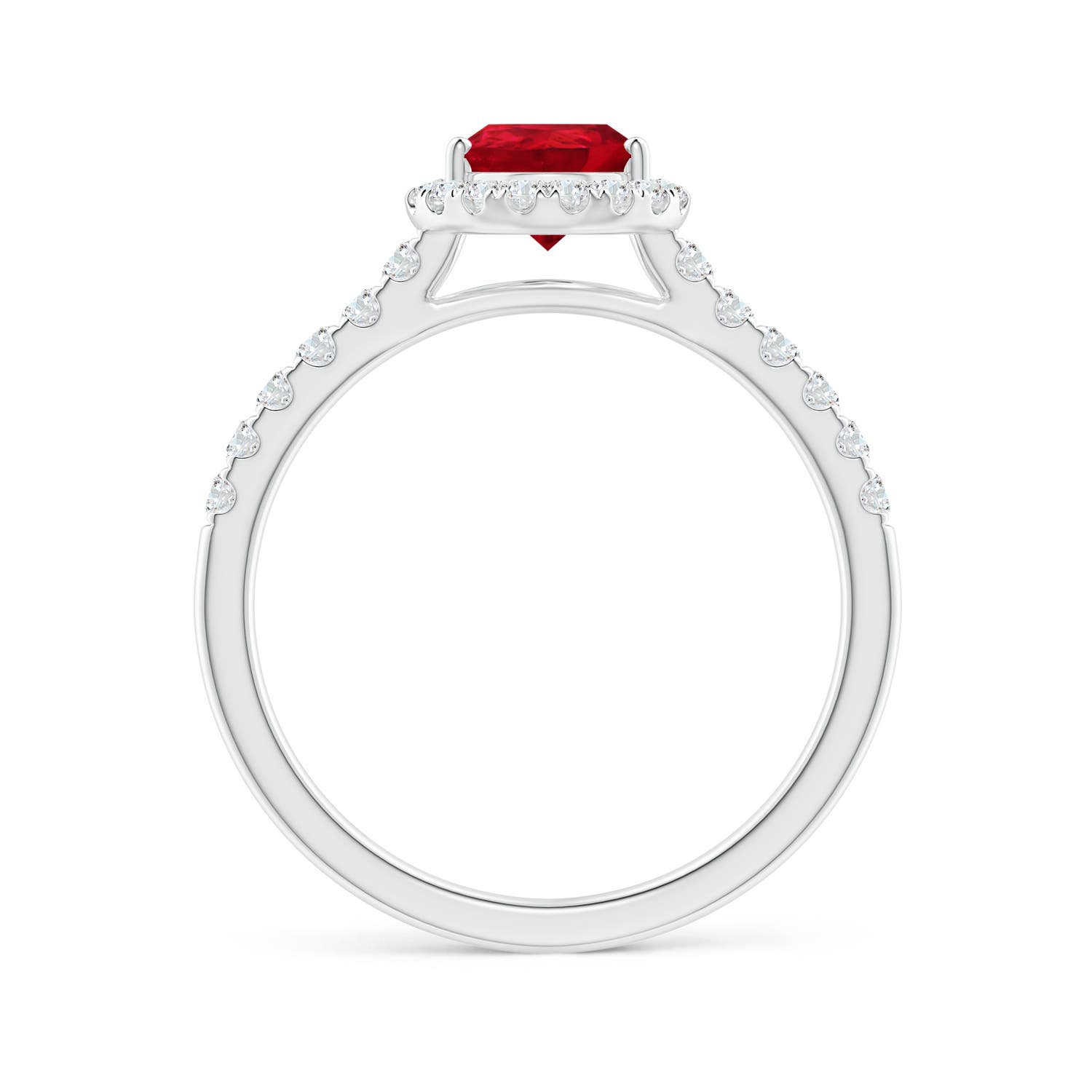 AAA - Ruby / 1.52 CT / 14 KT White Gold