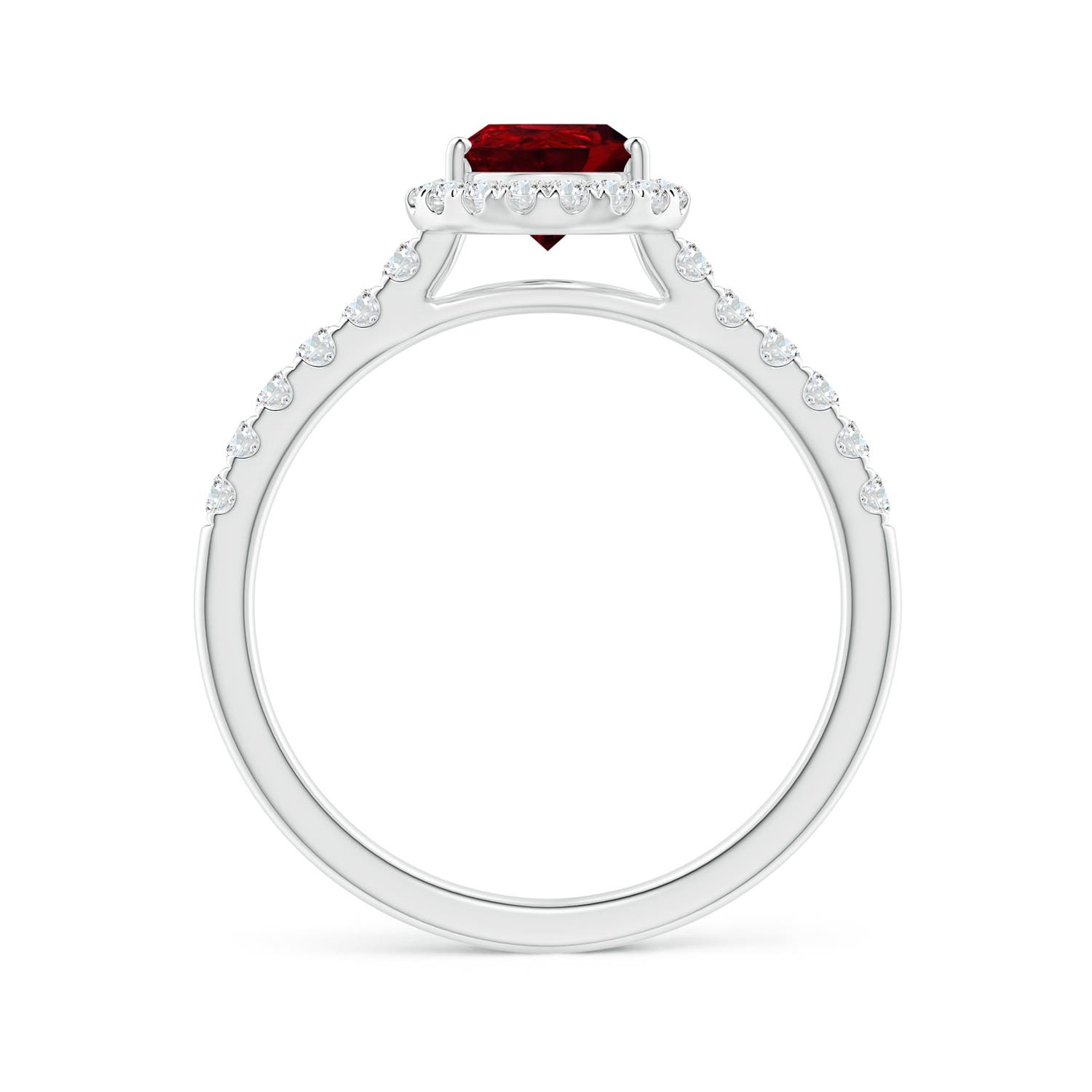 AAAA - Ruby / 1.52 CT / 14 KT White Gold