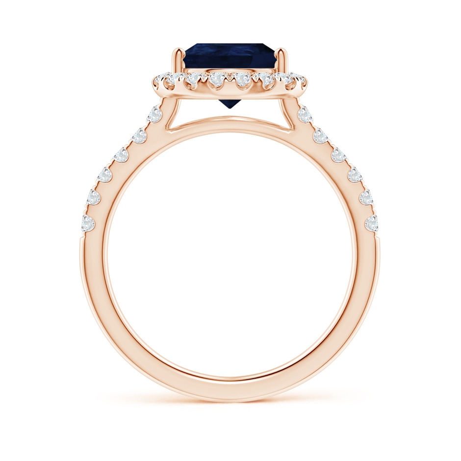 10x8mm A Pear-Shaped Sapphire Halo Engagement Ring in Rose Gold side 199