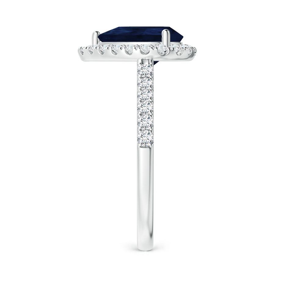 10x8mm A Pear-Shaped Sapphire Halo Engagement Ring in White Gold side 299