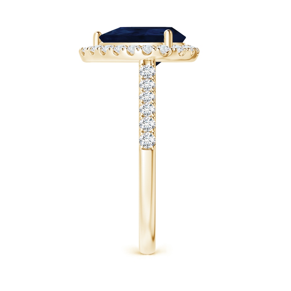 10x8mm A Pear-Shaped Sapphire Halo Engagement Ring in Yellow Gold side 299