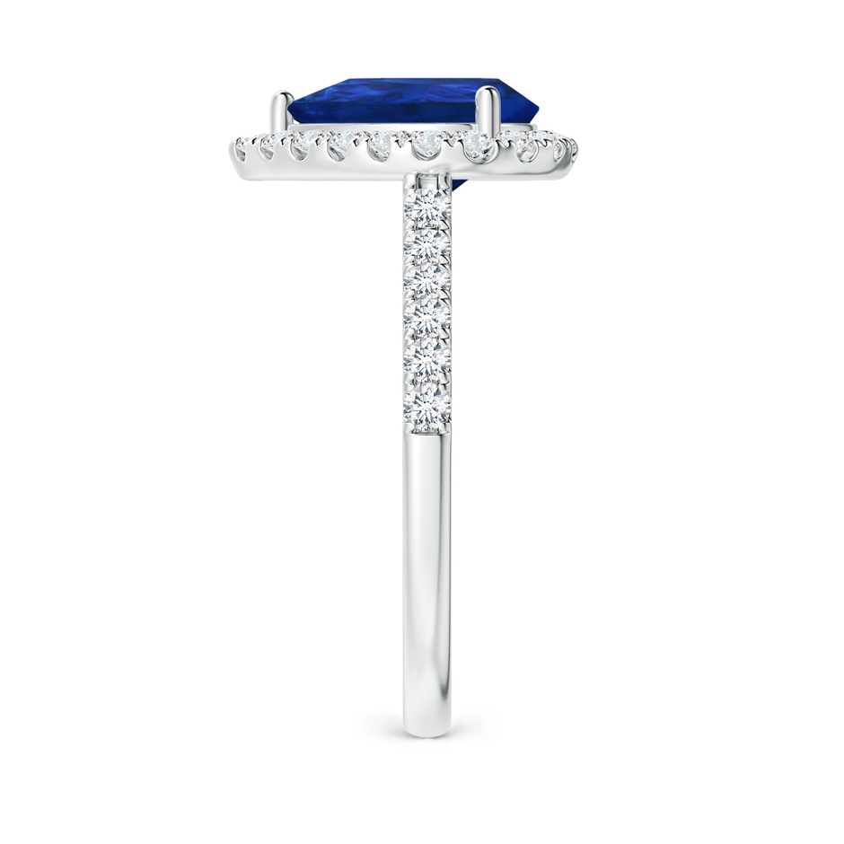 10x8mm AAA Pear-Shaped Sapphire Halo Engagement Ring in P950 Platinum side 299