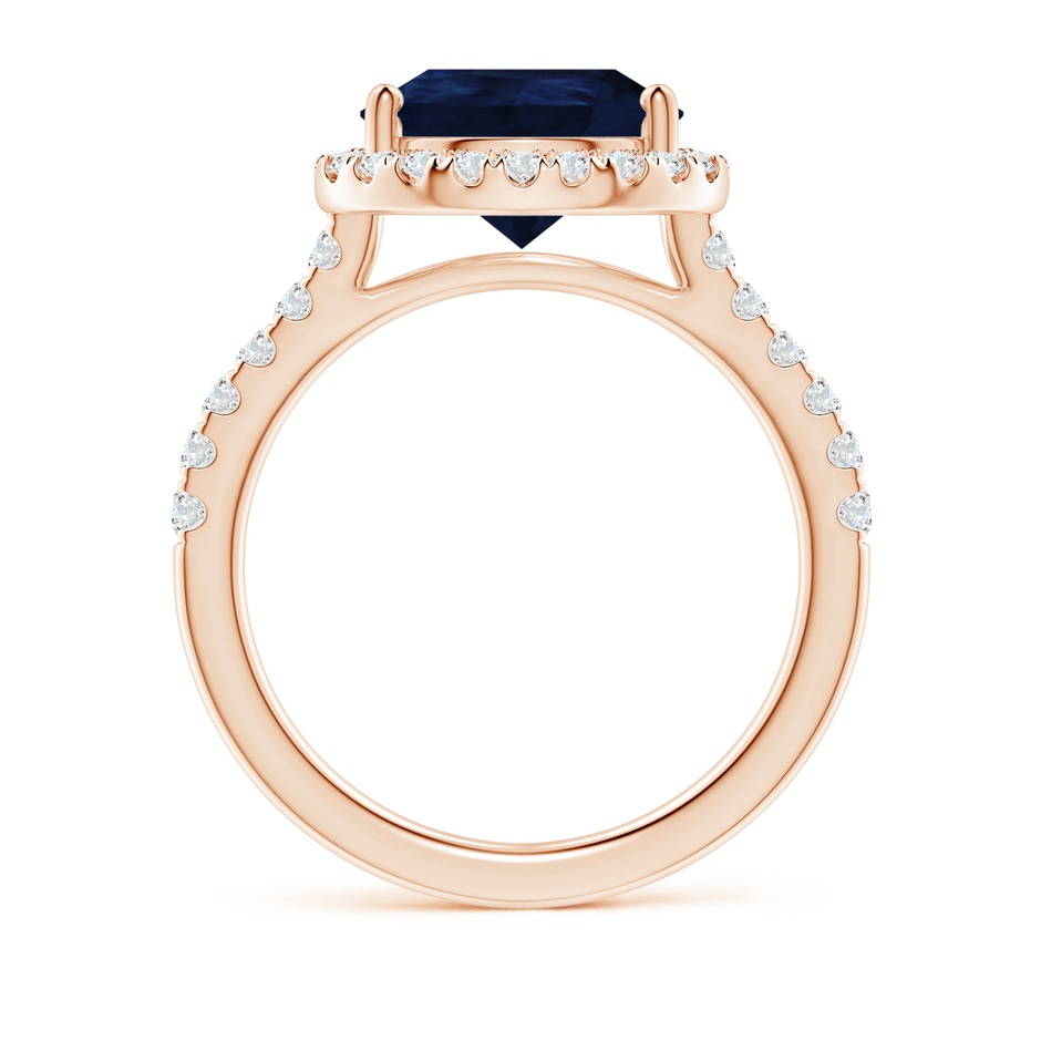 12x10mm A Pear-Shaped Sapphire Halo Engagement Ring in Rose Gold side 199