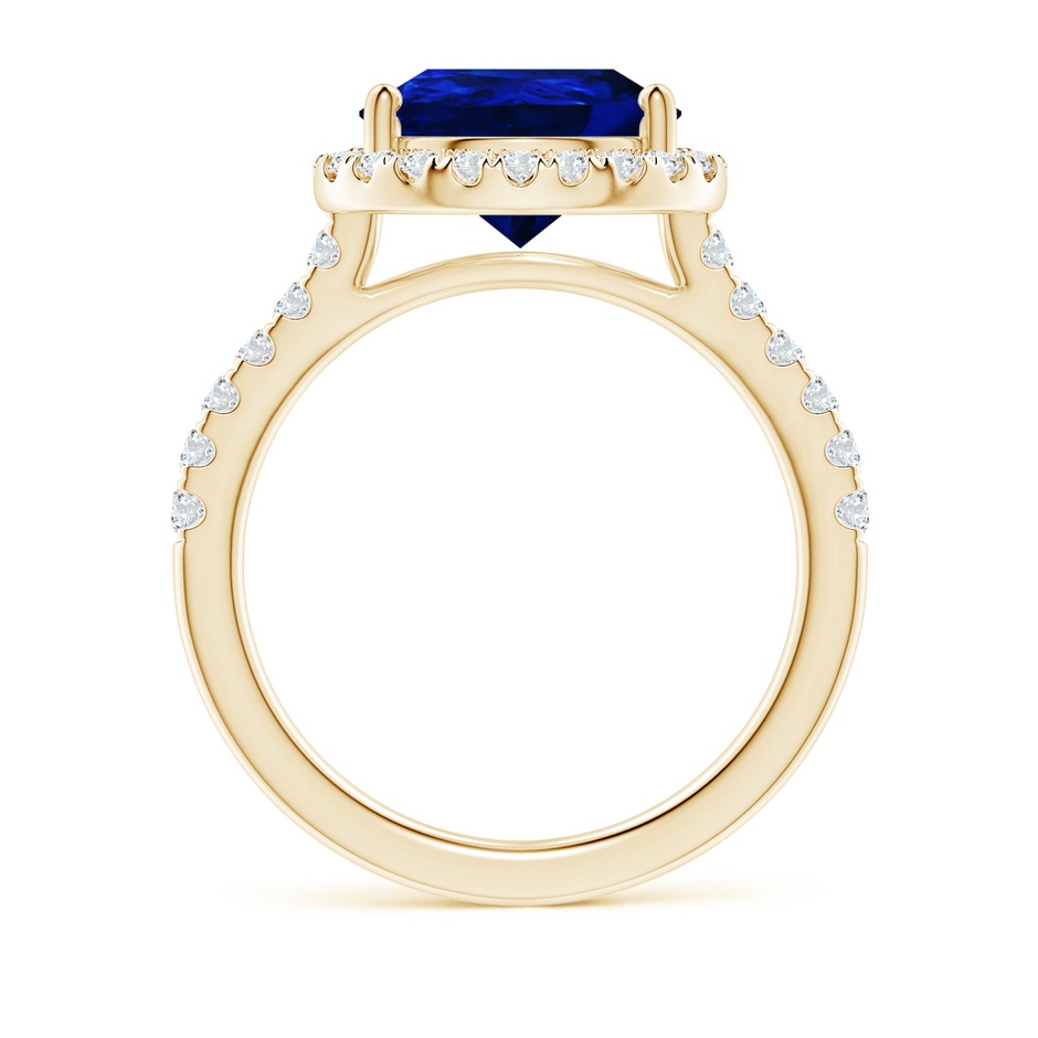 12x10mm Lab-Grown Pear-Shaped Sapphire Halo Engagement Ring in Yellow Gold side 199