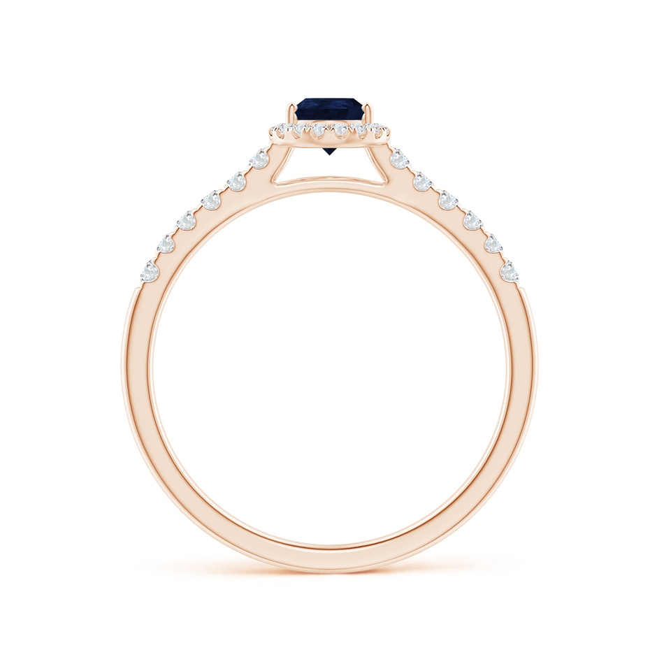 6x4mm A Pear-Shaped Sapphire Halo Engagement Ring in Rose Gold side 199
