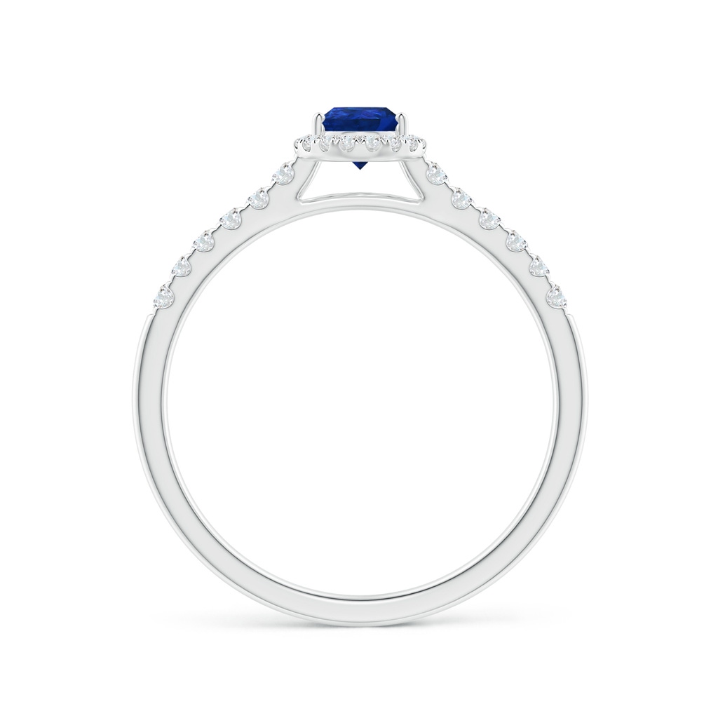 6x4mm AAA Pear-Shaped Sapphire Halo Engagement Ring in White Gold Side 199