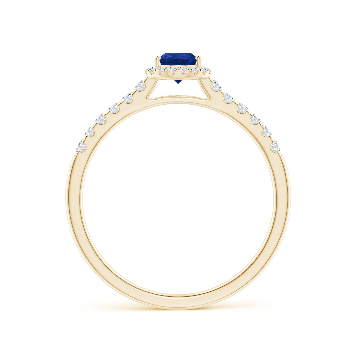 AAA - Blue Sapphire / 0.6 CT / 14 KT Yellow Gold