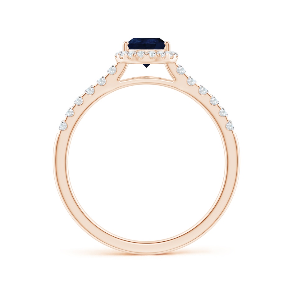 7x5mm A Pear-Shaped Sapphire Halo Engagement Ring in Rose Gold side 199