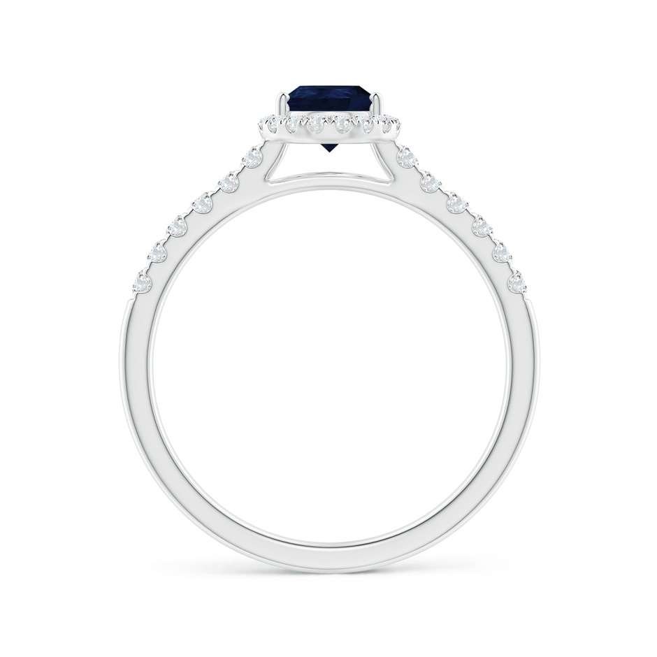7x5mm A Pear-Shaped Sapphire Halo Engagement Ring in White Gold side 199