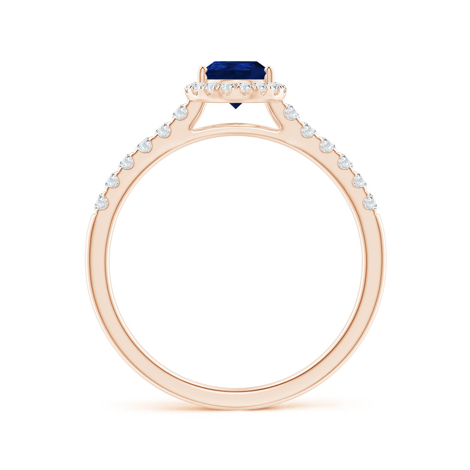 AA - Blue Sapphire / 1.03 CT / 14 KT Rose Gold