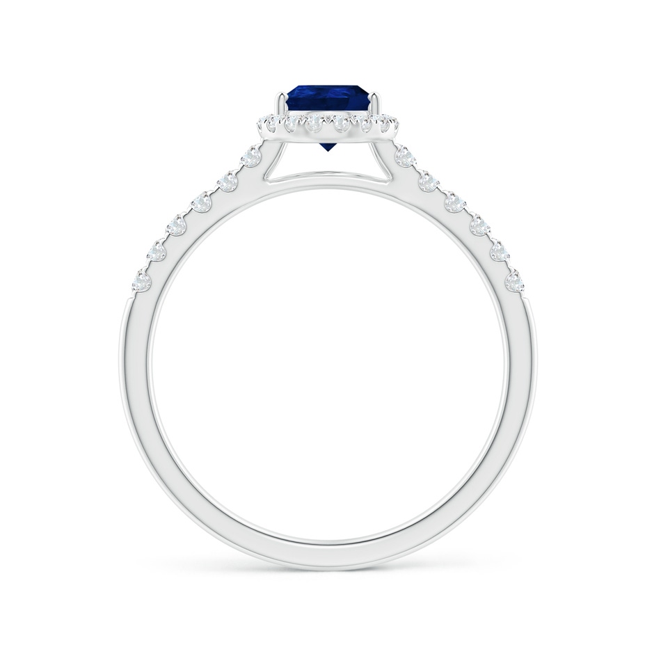 7x5mm AA Pear-Shaped Sapphire Halo Engagement Ring in White Gold side 199