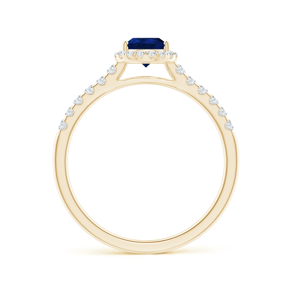 7x5mm AA Pear-Shaped Sapphire Halo Engagement Ring in Yellow Gold side 199