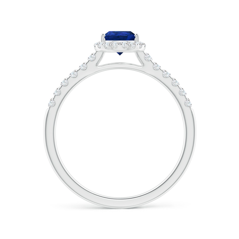 7x5mm AAA Pear-Shaped Sapphire Halo Engagement Ring in White Gold side 199