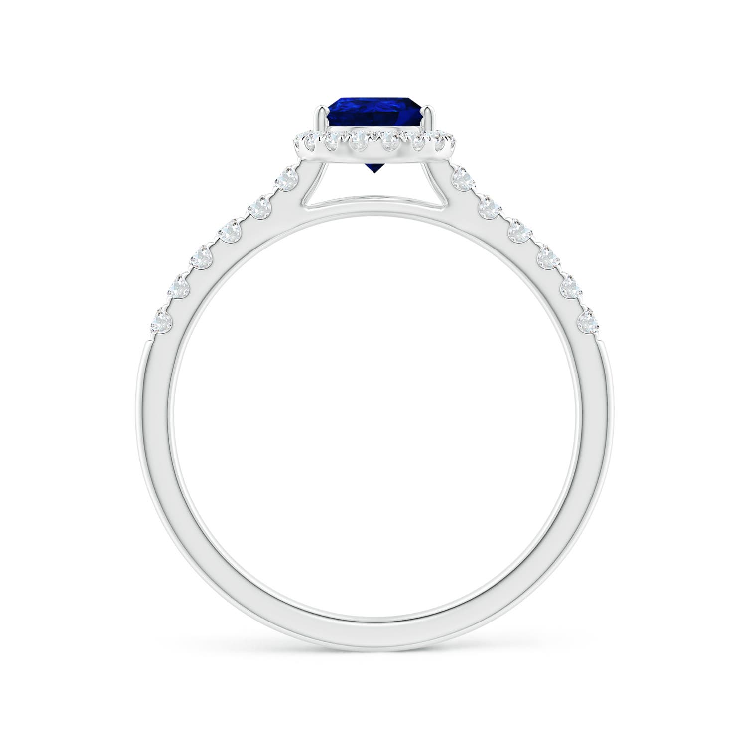 AAAA - Blue Sapphire / 1.03 CT / 14 KT White Gold