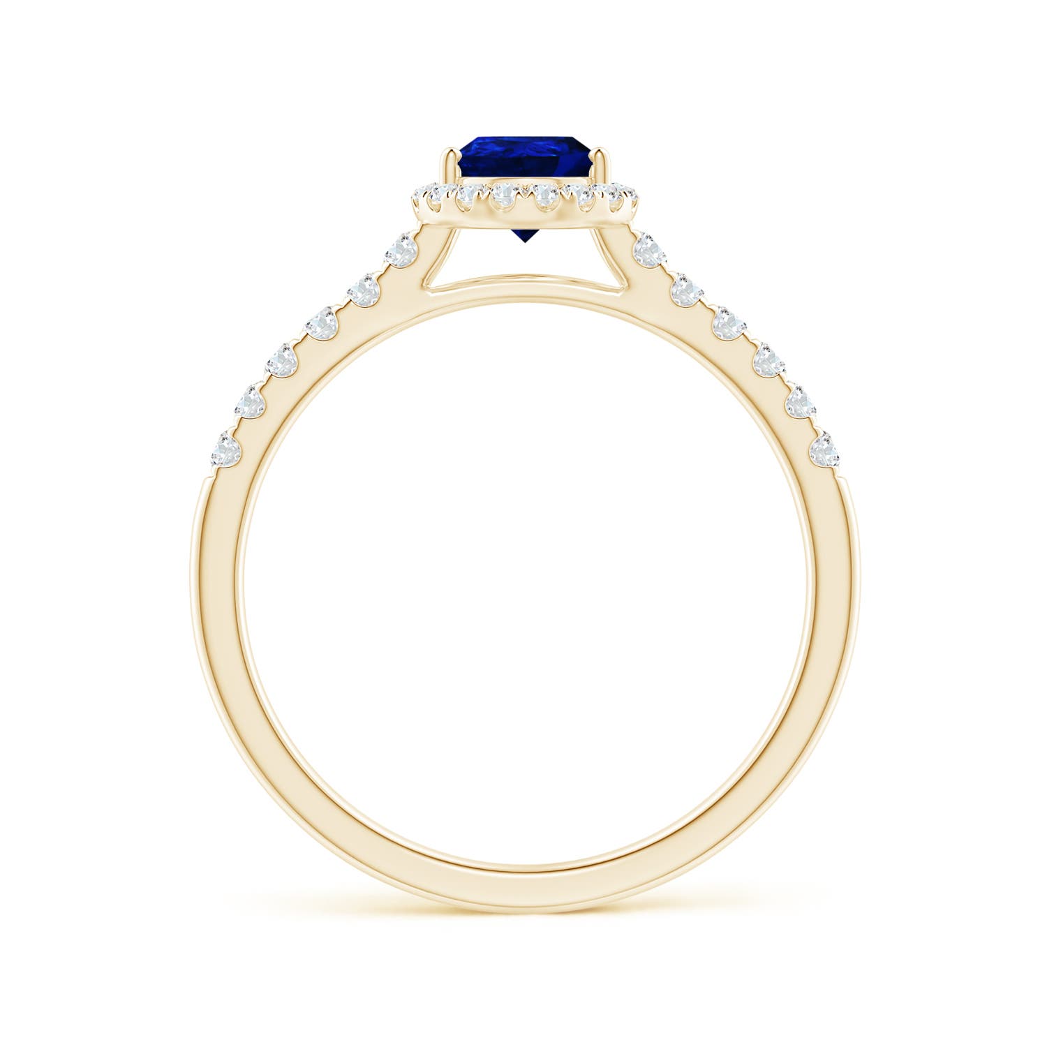 AAAA - Blue Sapphire / 1.03 CT / 14 KT Yellow Gold