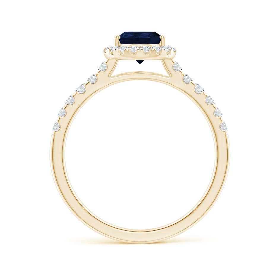 8x6mm A Pear-Shaped Sapphire Halo Engagement Ring in Yellow Gold side 199