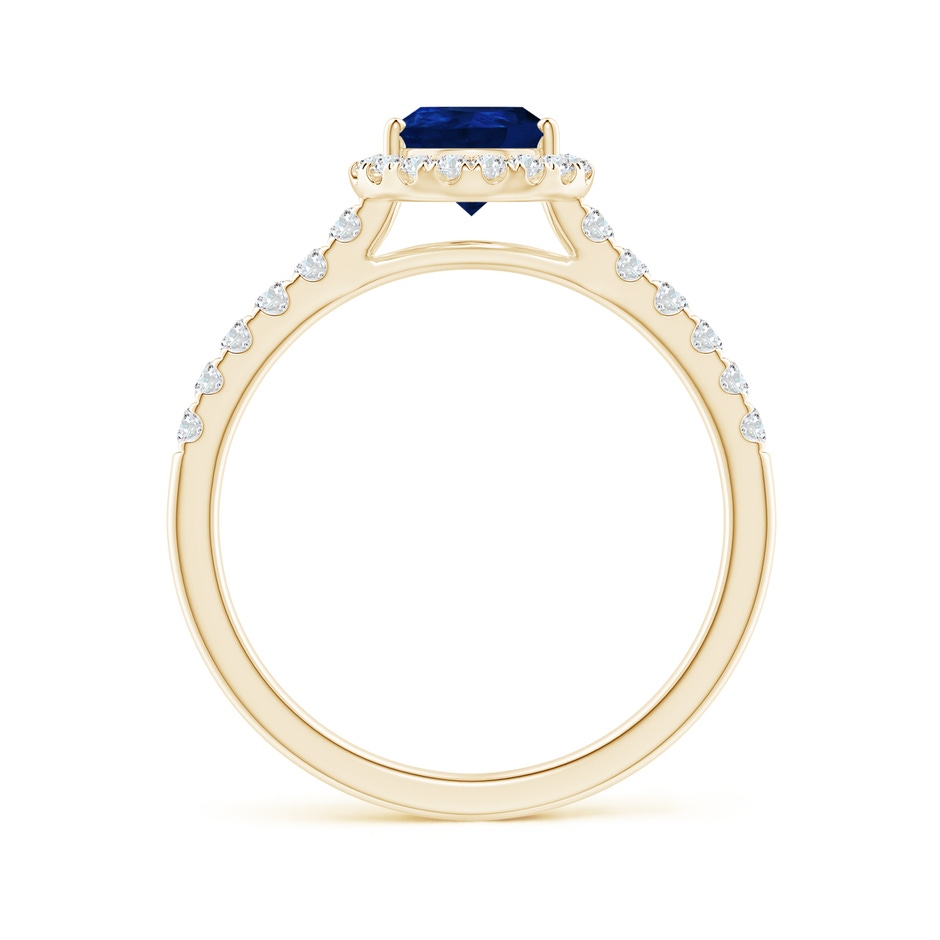 8x6mm AA Pear-Shaped Sapphire Halo Engagement Ring in Yellow Gold side 199