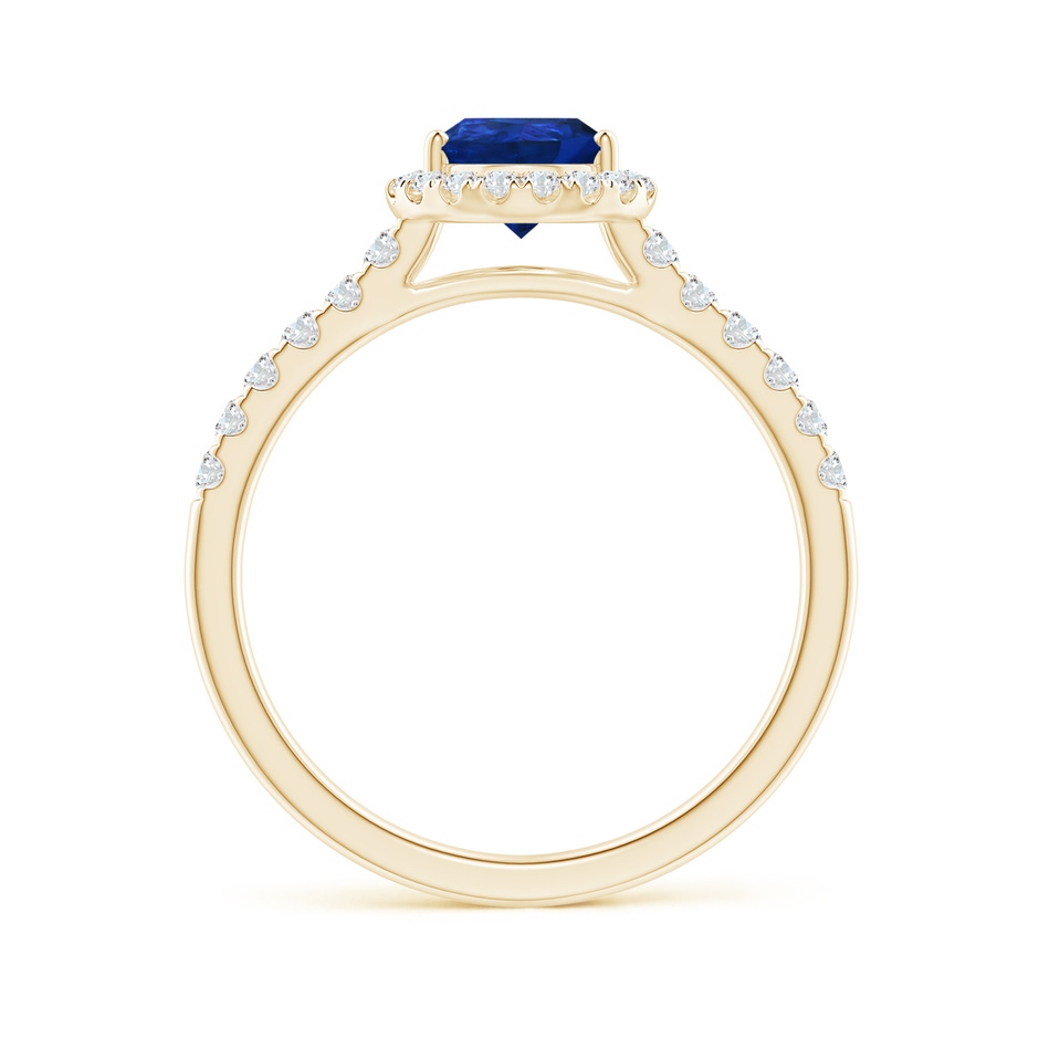 8x6mm AAA Pear-Shaped Sapphire Halo Engagement Ring in Yellow Gold side 199