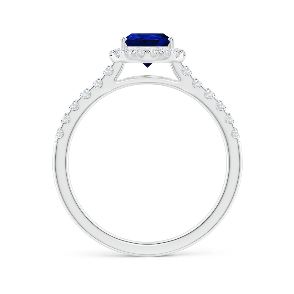 8x6mm AAAA Pear-Shaped Sapphire Halo Engagement Ring in White Gold side 199