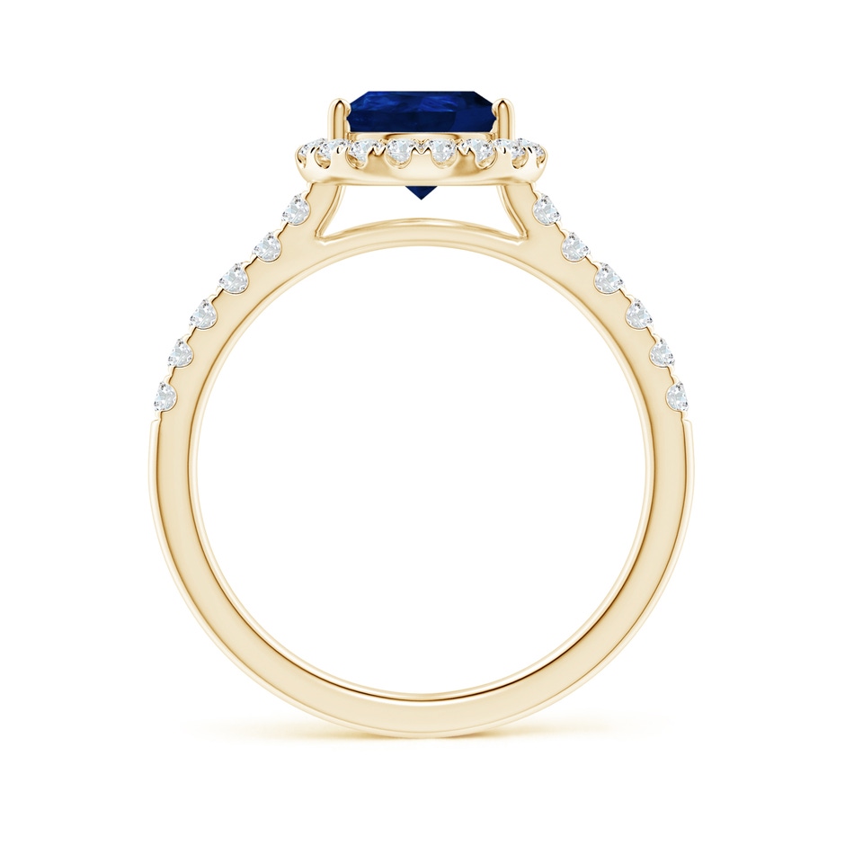 9x7mm AA Pear-Shaped Sapphire Halo Engagement Ring in Yellow Gold side 199