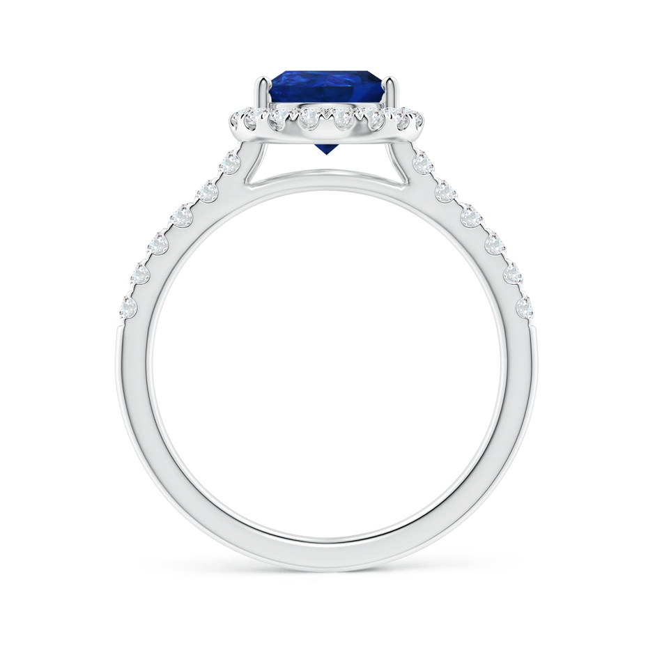 9x7mm AAA Pear-Shaped Sapphire Halo Engagement Ring in White Gold side 199
