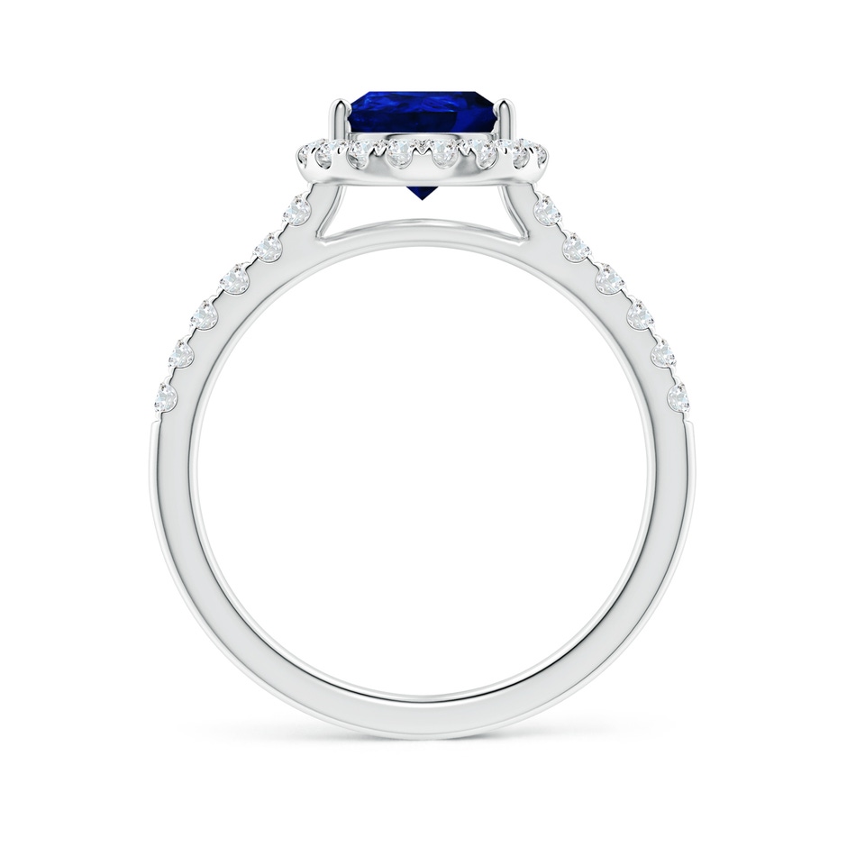 9x7mm AAAA Pear-Shaped Sapphire Halo Engagement Ring in P950 Platinum side 199