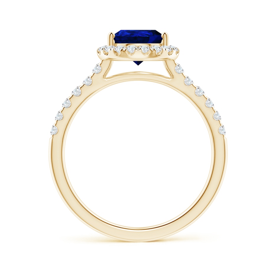 9x7mm Lab-Grown Pear-Shaped Sapphire Halo Engagement Ring in Yellow Gold side 199