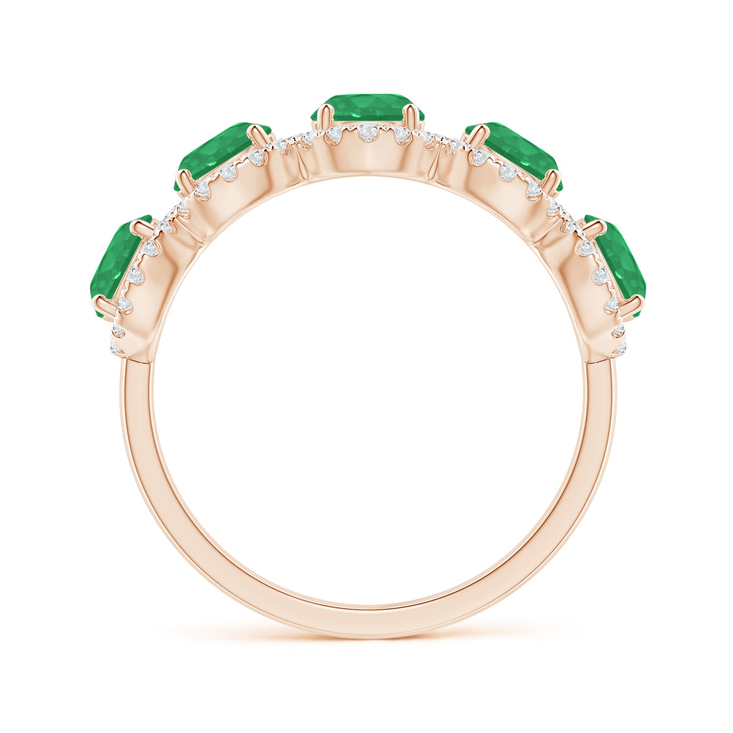 A - Emerald / 2.09 CT / 14 KT Rose Gold