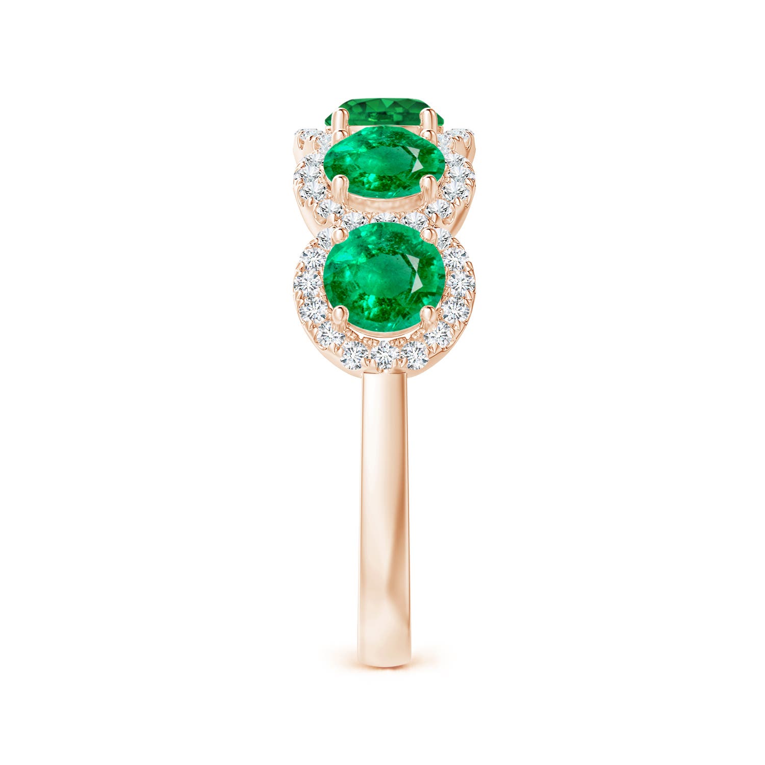 AAA - Emerald / 2.09 CT / 14 KT Rose Gold