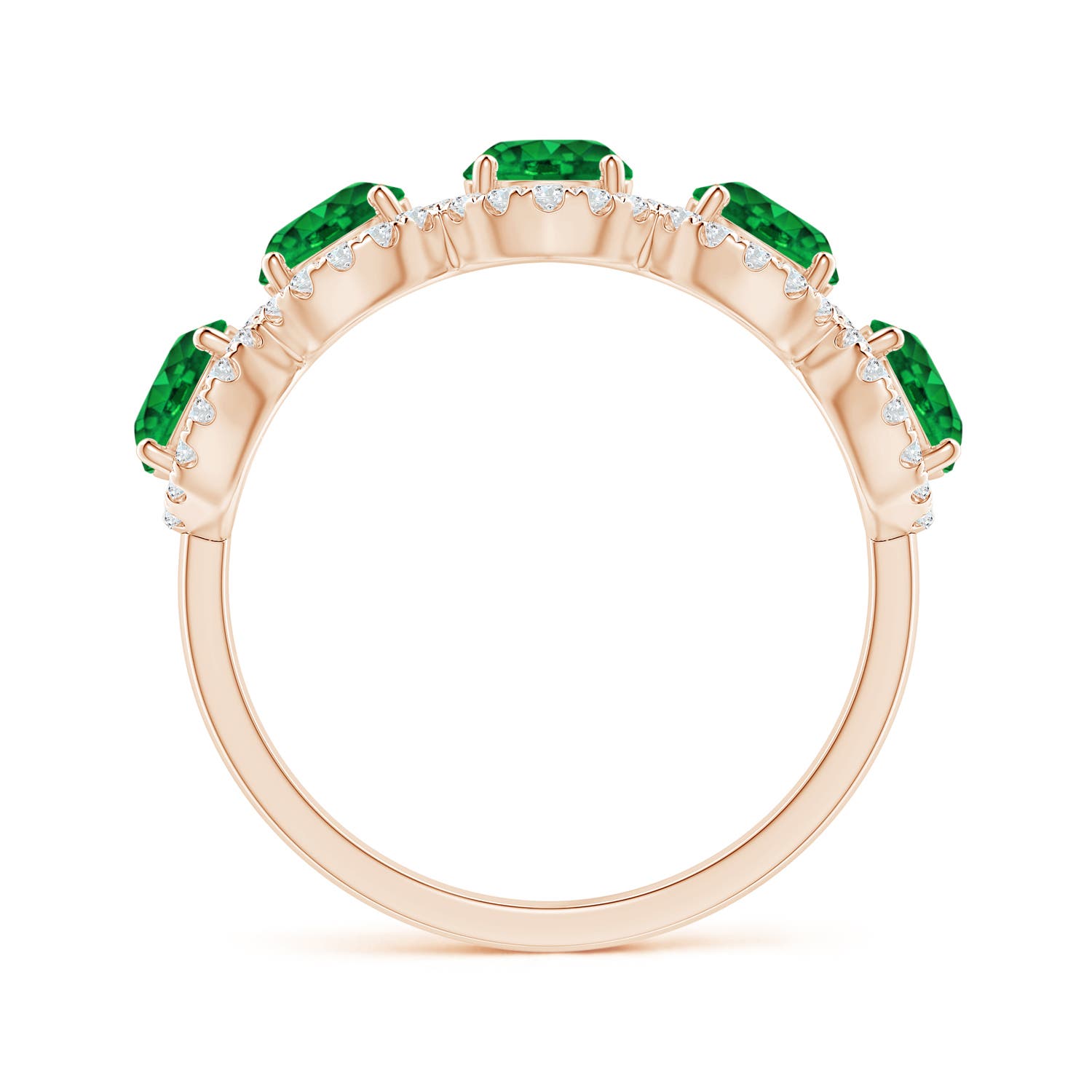 AAAA - Emerald / 2.09 CT / 14 KT Rose Gold