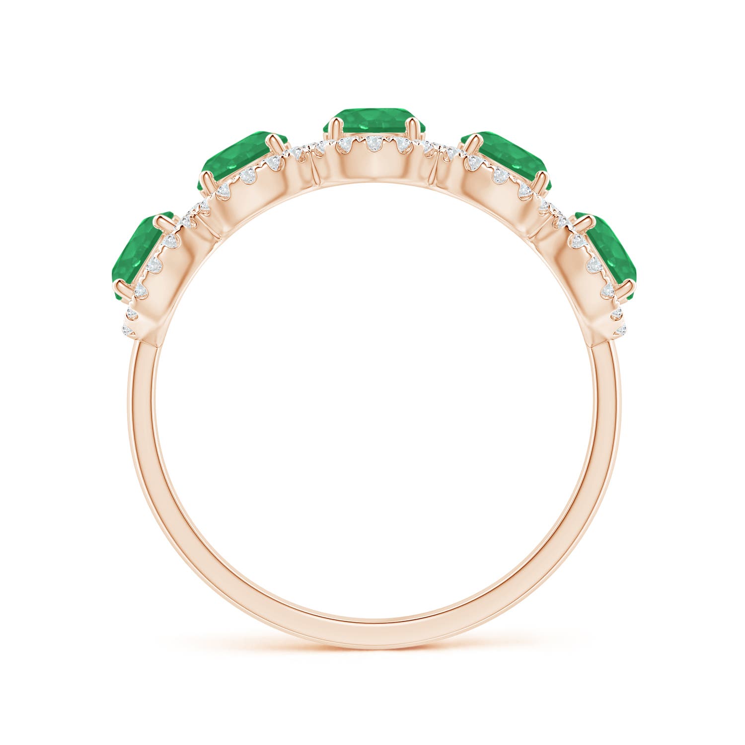 A - Emerald / 1.44 CT / 14 KT Rose Gold