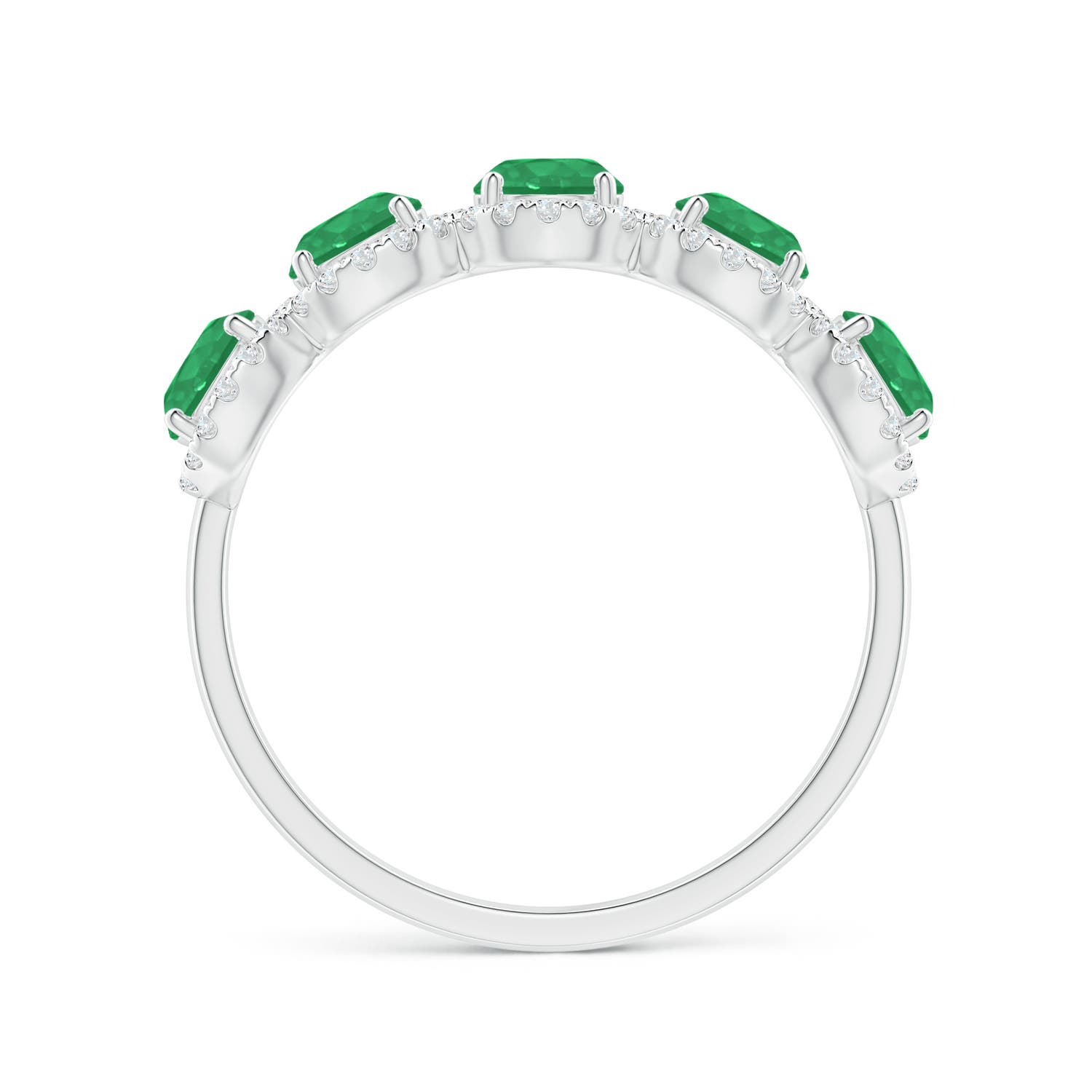 A - Emerald / 1.44 CT / 14 KT White Gold