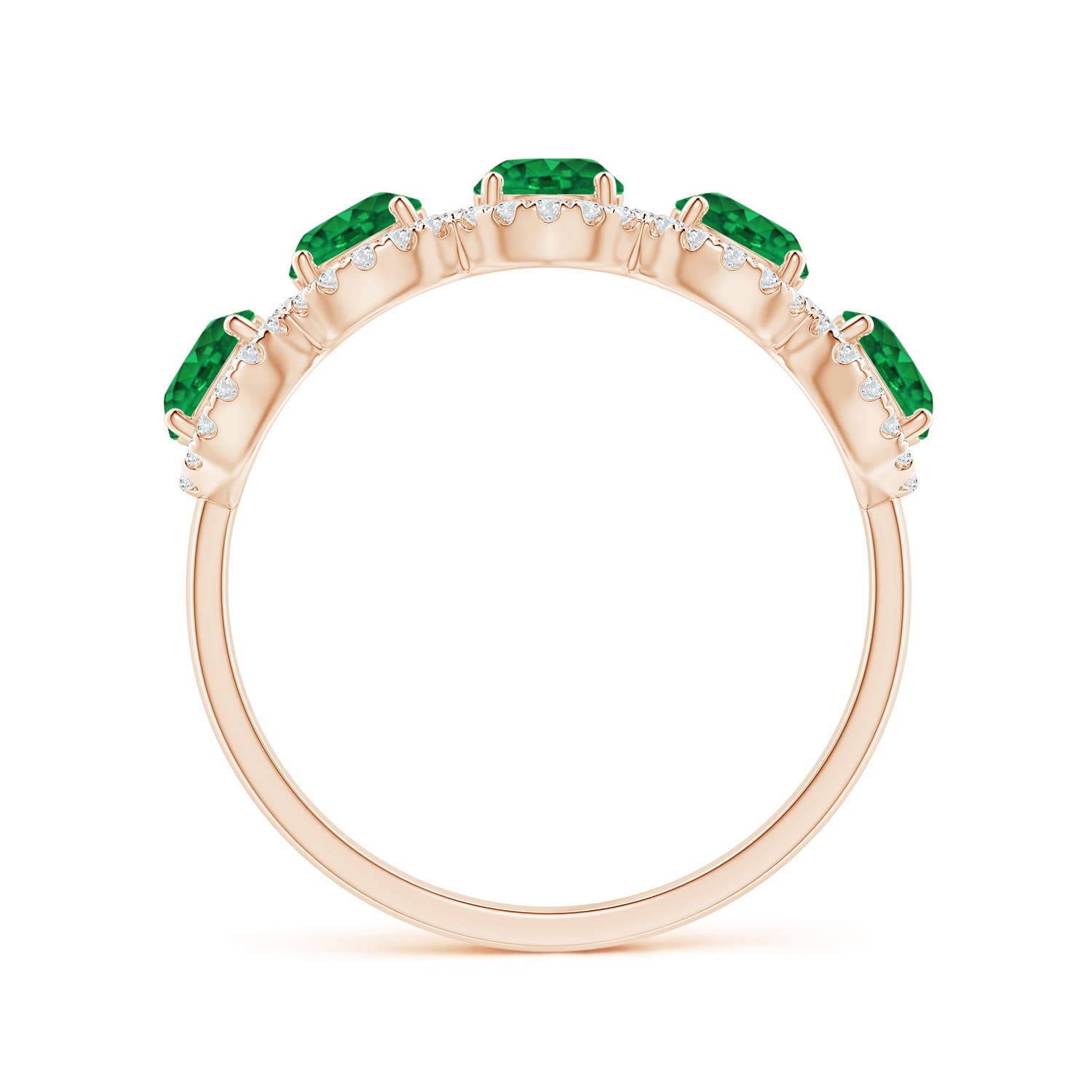 AAA - Emerald / 1.44 CT / 14 KT Rose Gold