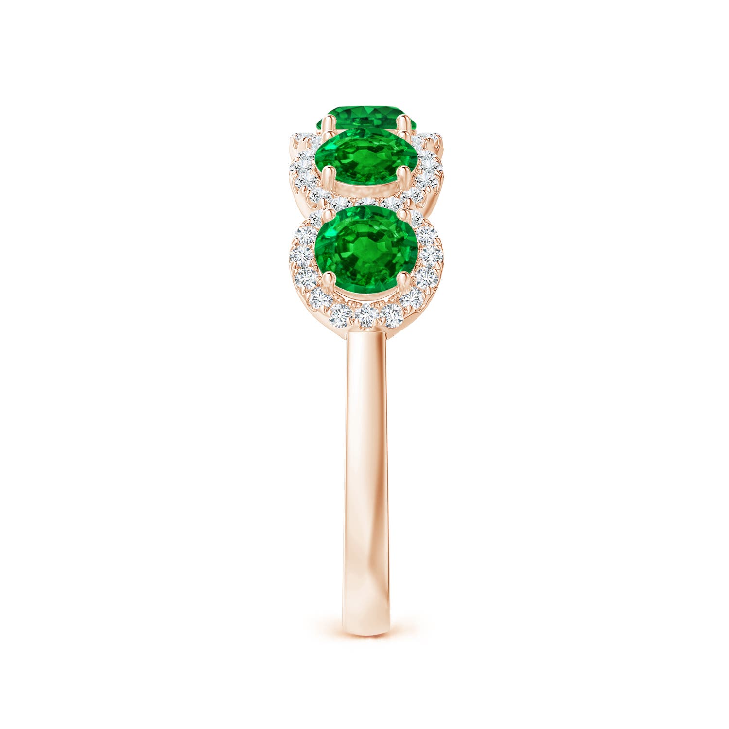 AAAA - Emerald / 1.44 CT / 14 KT Rose Gold