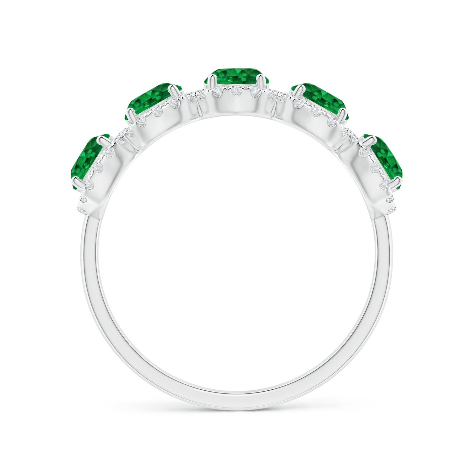 AAAA - Emerald / 1.44 CT / 14 KT White Gold