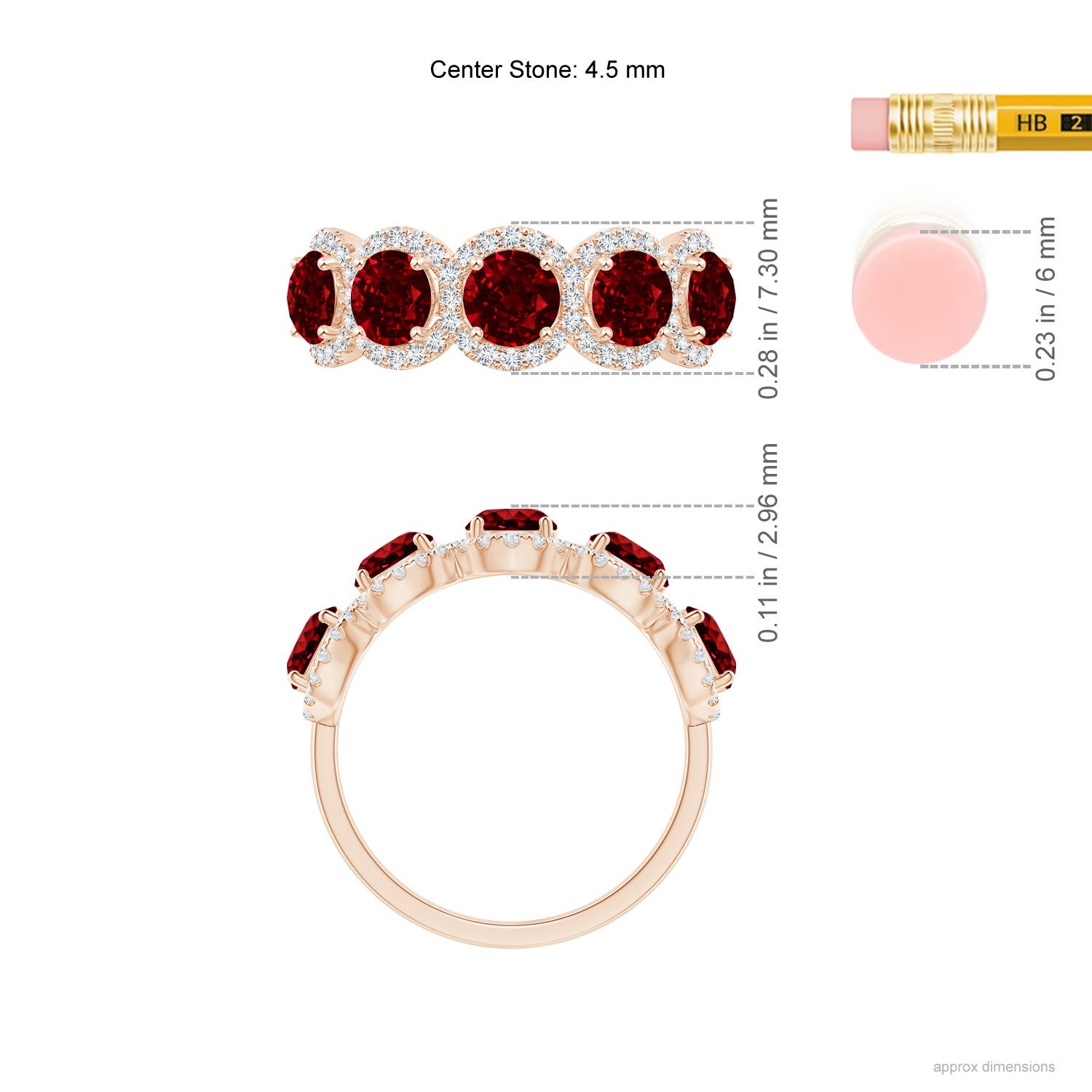 AAAA - Ruby / 2.54 CT / 14 KT Rose Gold