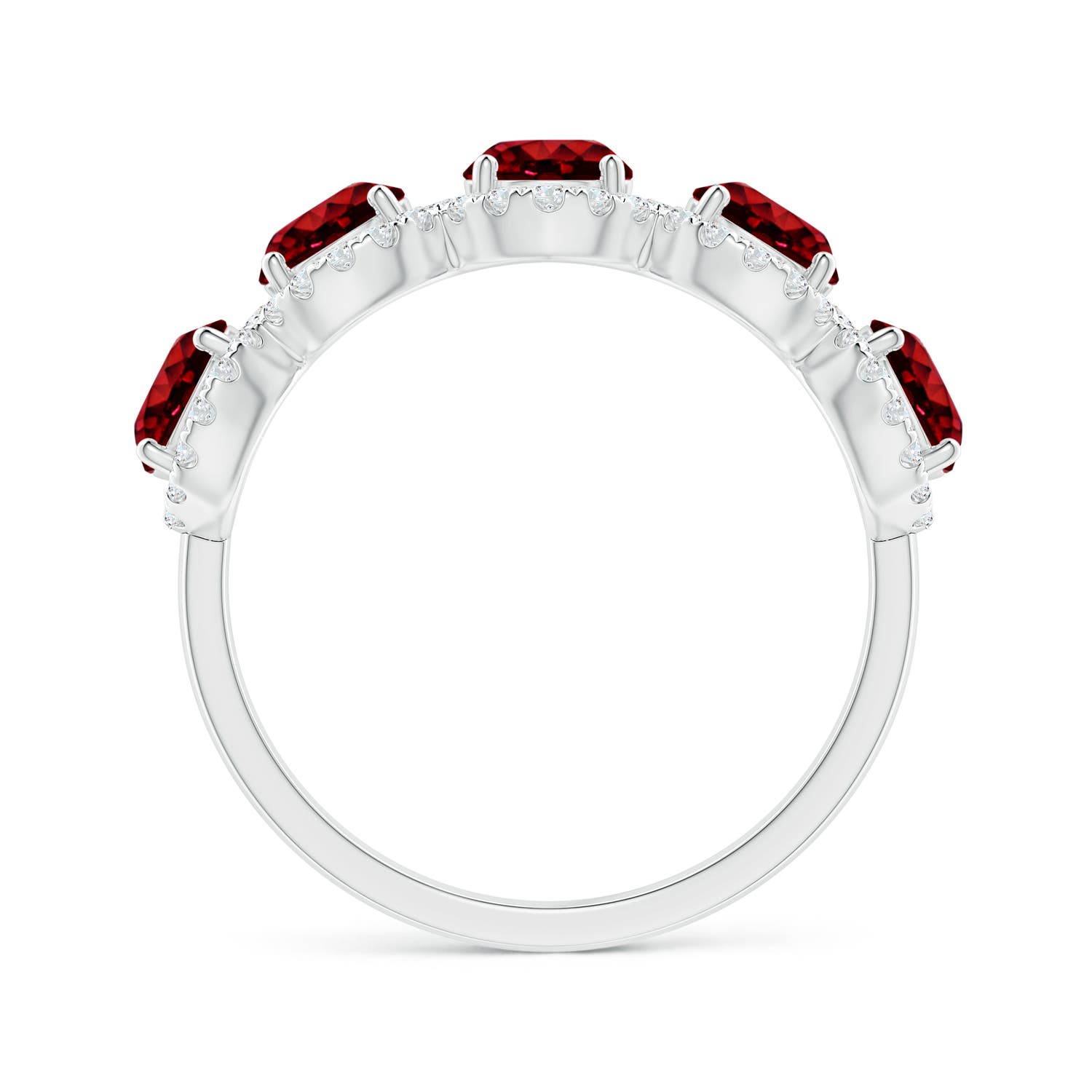 AAAA - Ruby / 2.54 CT / 14 KT White Gold