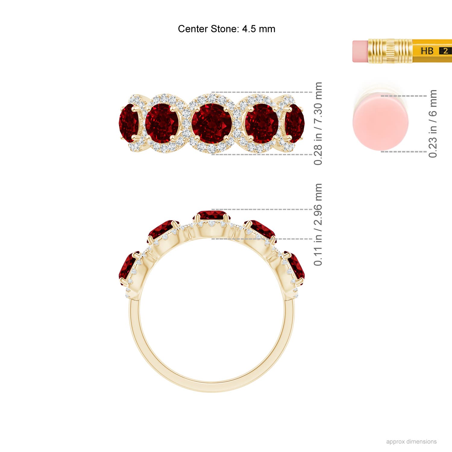 AAAA - Ruby / 2.54 CT / 14 KT Yellow Gold