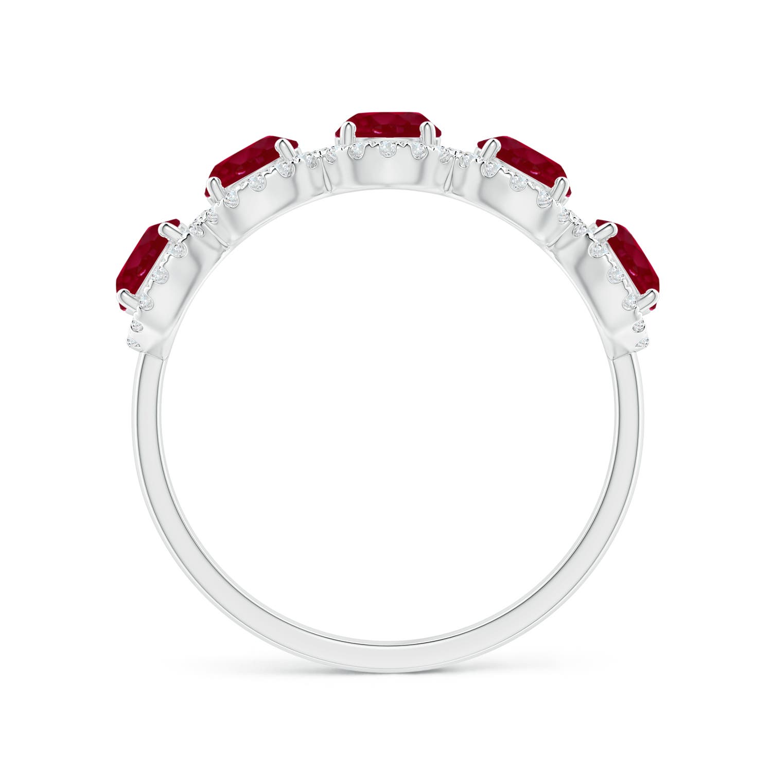 AA - Ruby / 1.9 CT / 14 KT White Gold