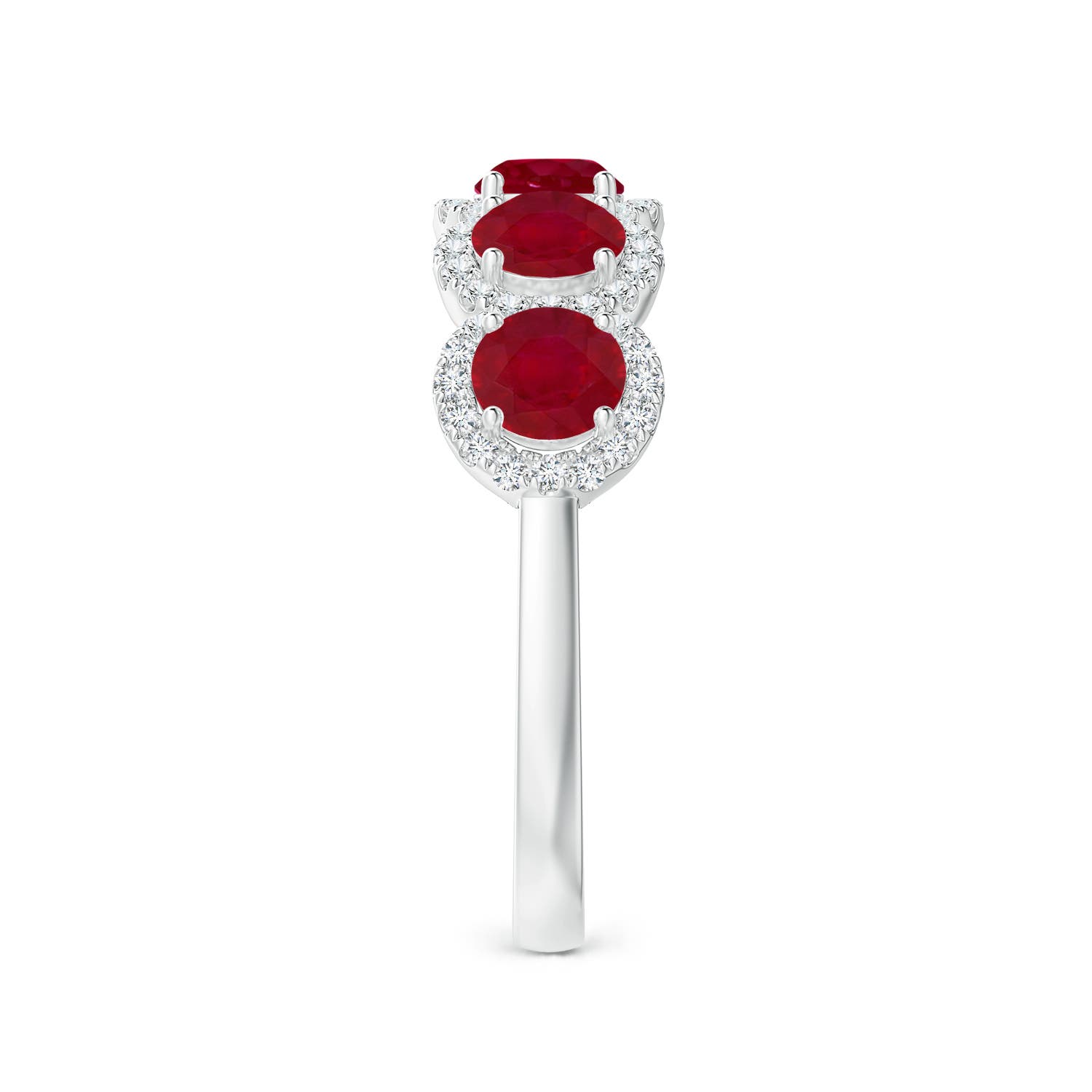 AA - Ruby / 1.9 CT / 14 KT White Gold