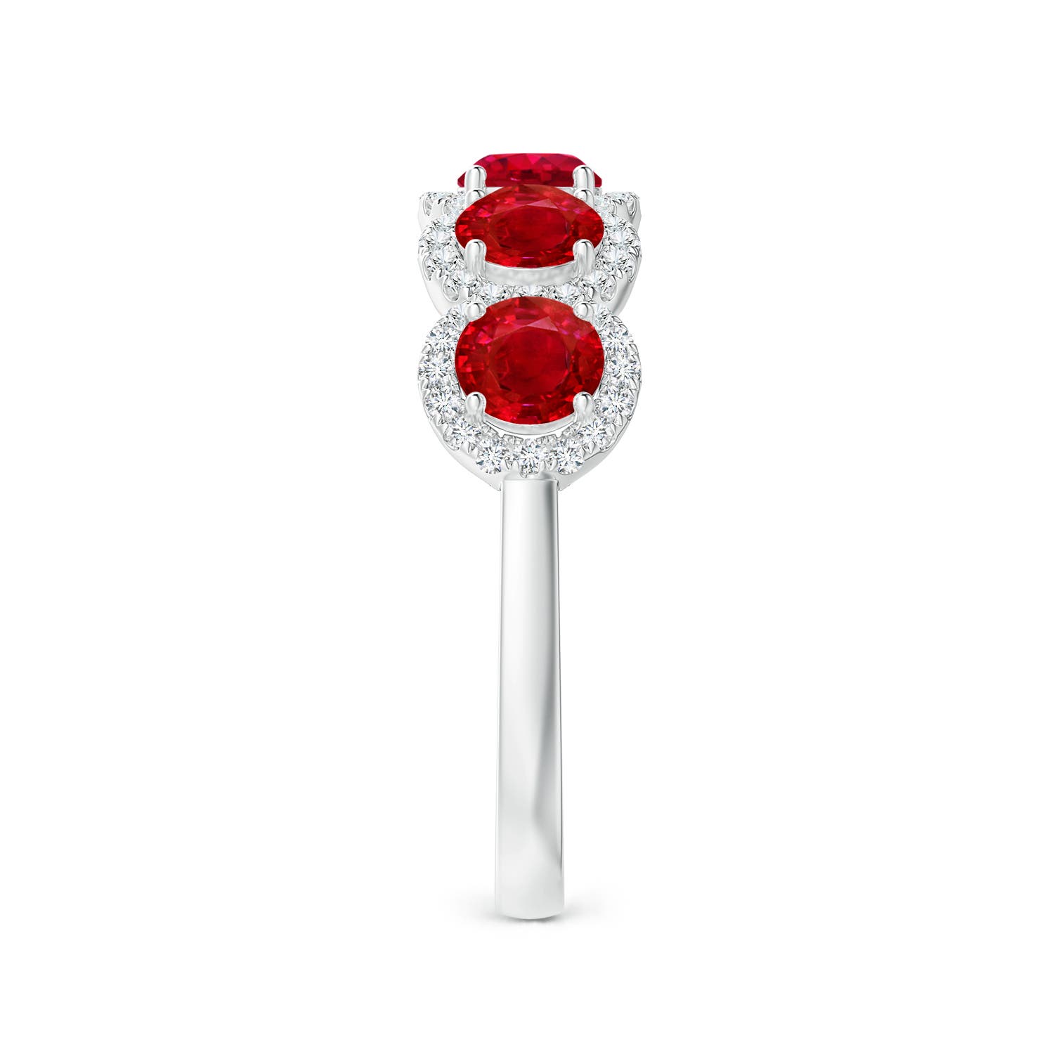 AAA - Ruby / 1.9 CT / 14 KT White Gold