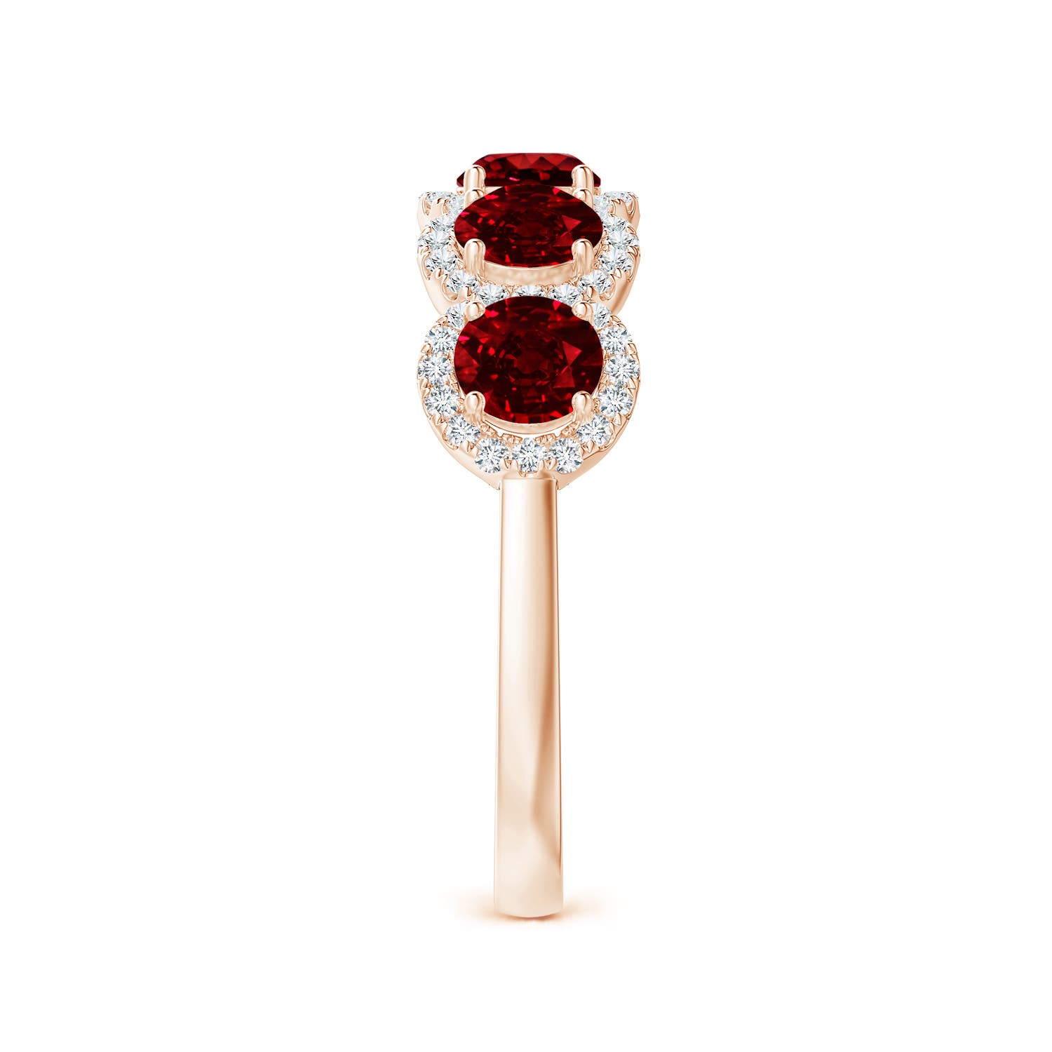 AAAA - Ruby / 1.9 CT / 14 KT Rose Gold