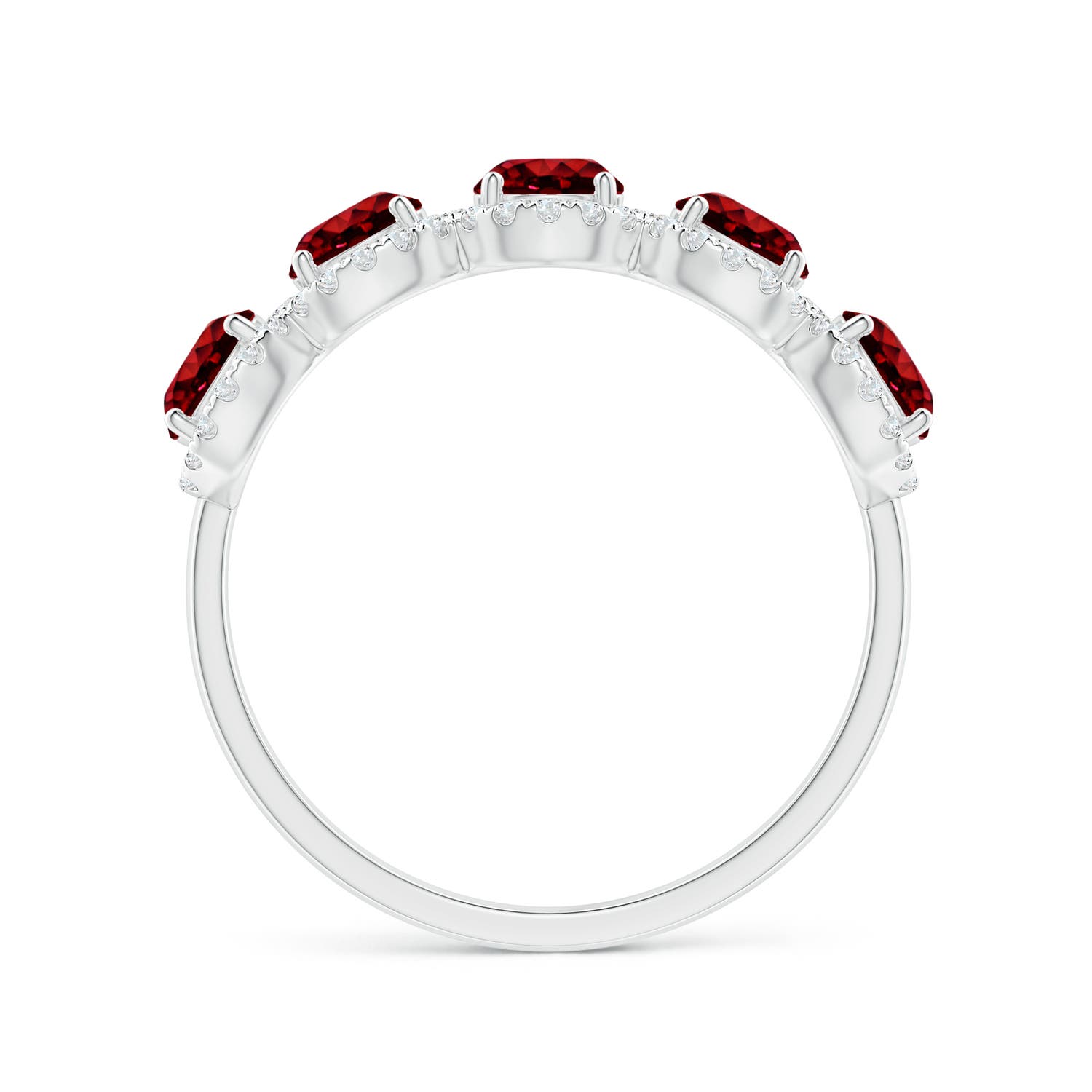 AAAA - Ruby / 1.9 CT / 14 KT White Gold