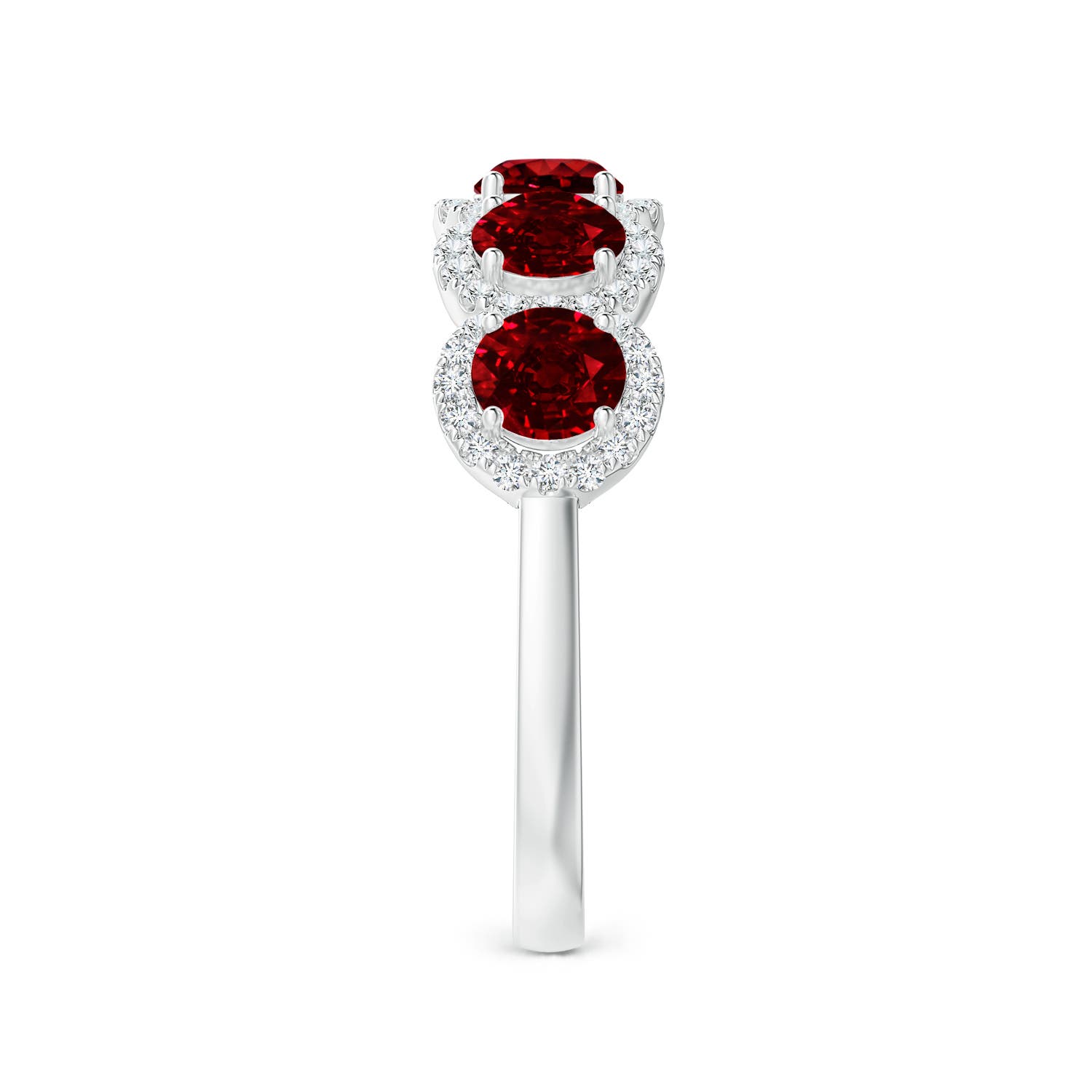 AAAA - Ruby / 1.9 CT / 14 KT White Gold