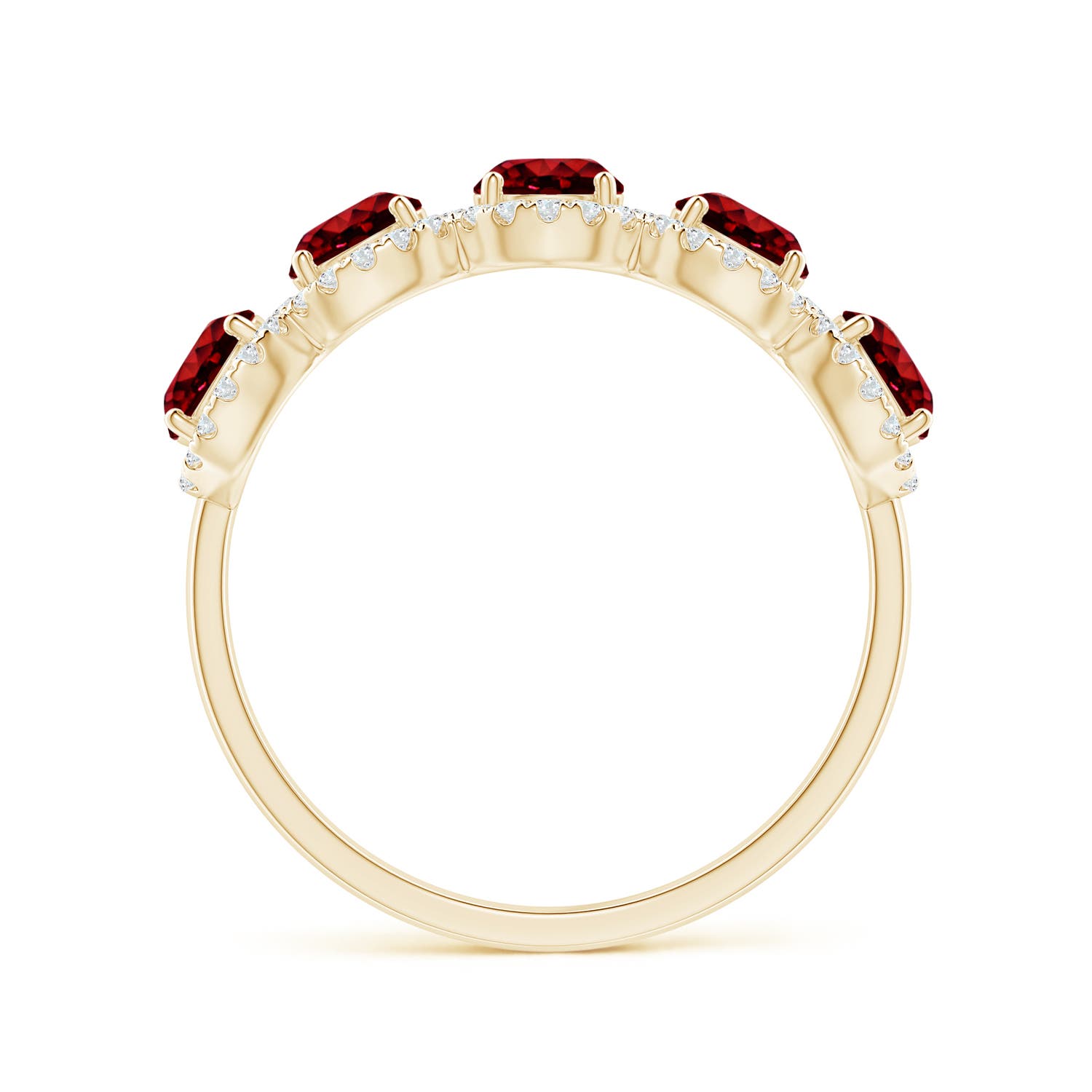 AAAA - Ruby / 1.9 CT / 14 KT Yellow Gold