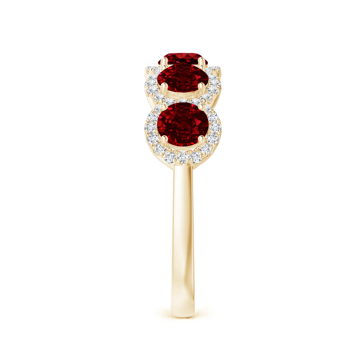 AAAA - Ruby / 1.9 CT / 14 KT Yellow Gold