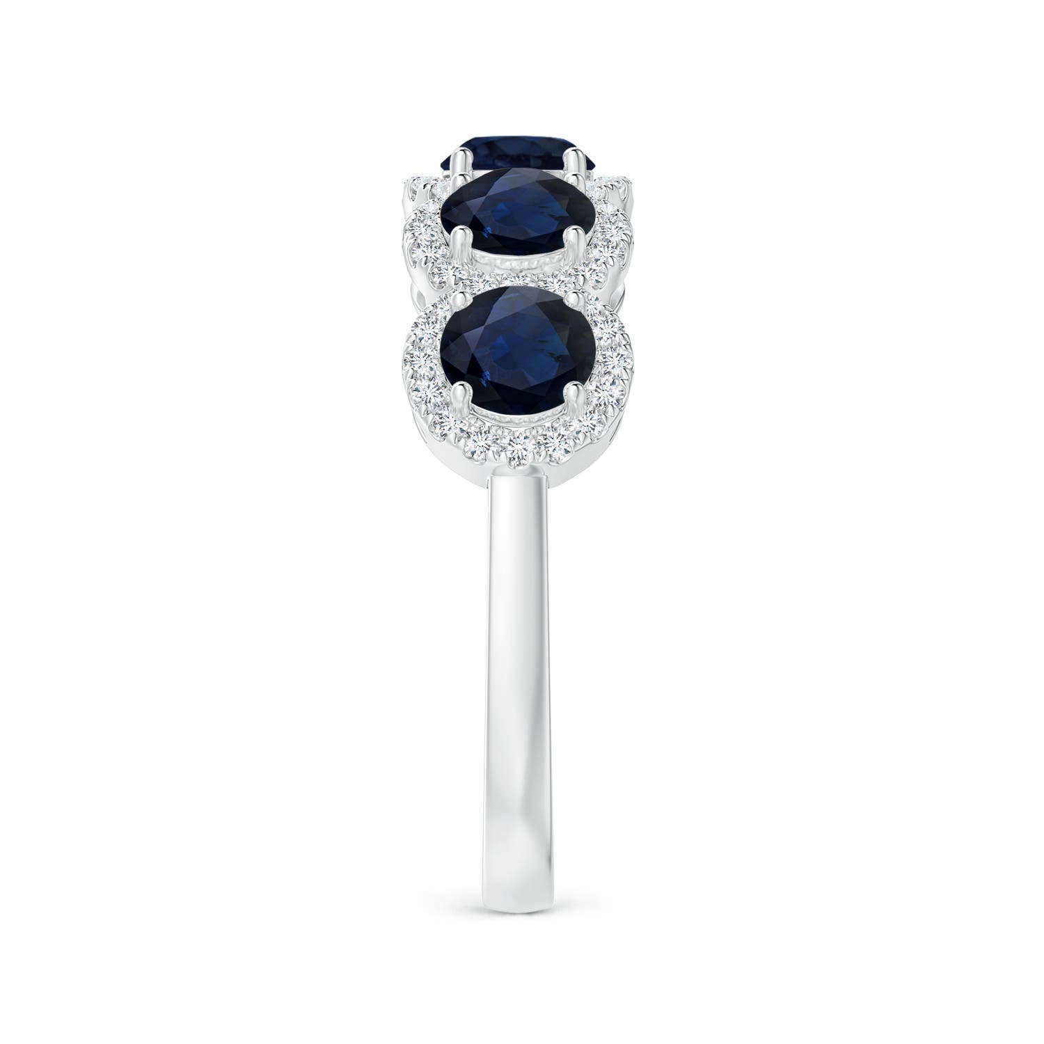 A - Blue Sapphire / 2.56 CT / 14 KT White Gold