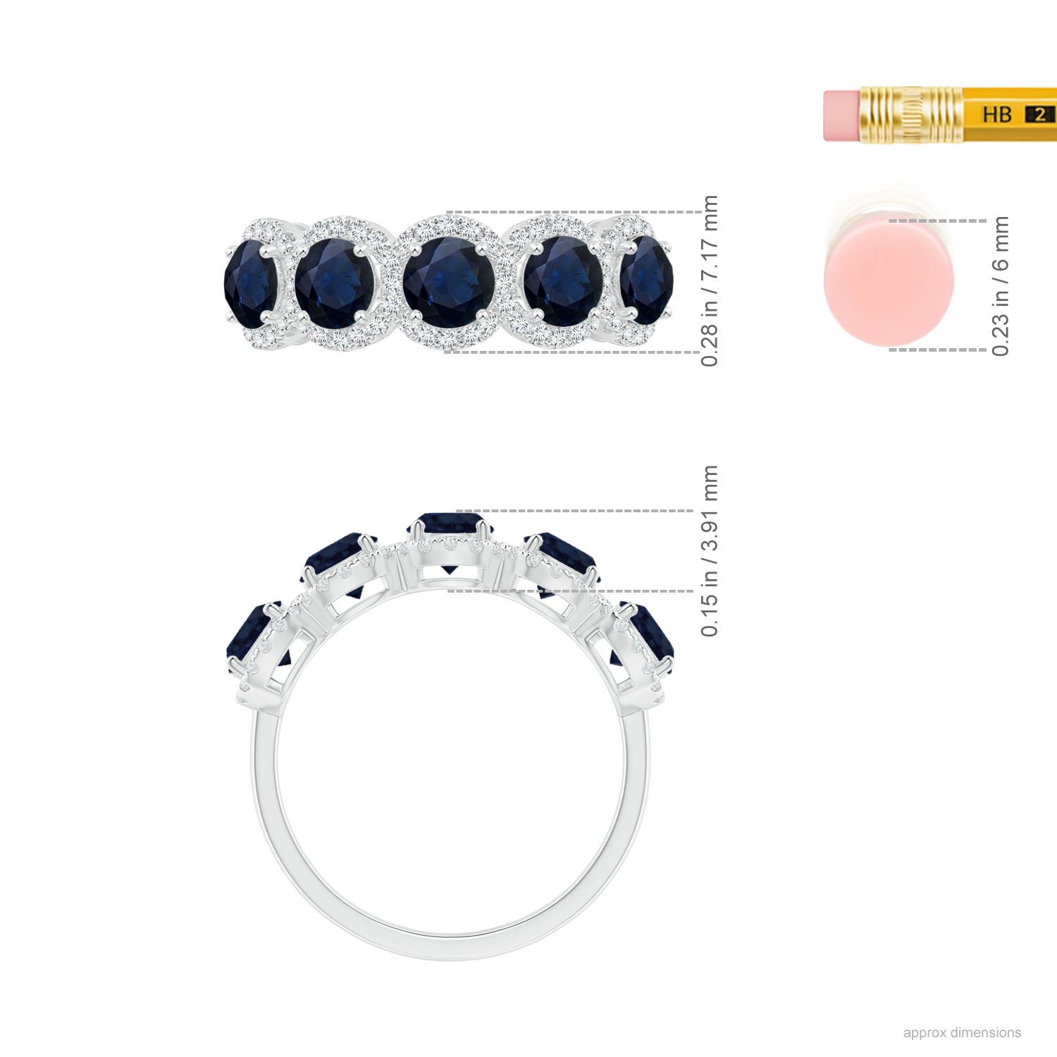 A - Blue Sapphire / 2.56 CT / 14 KT White Gold