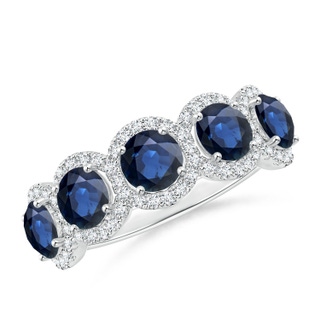 Round AA Blue Sapphire