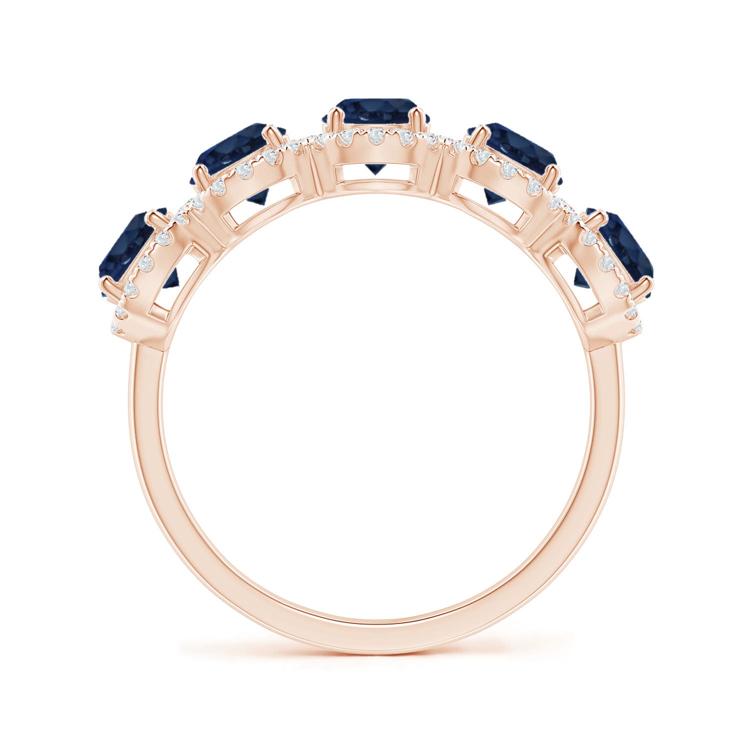 AA - Blue Sapphire / 2.56 CT / 14 KT Rose Gold